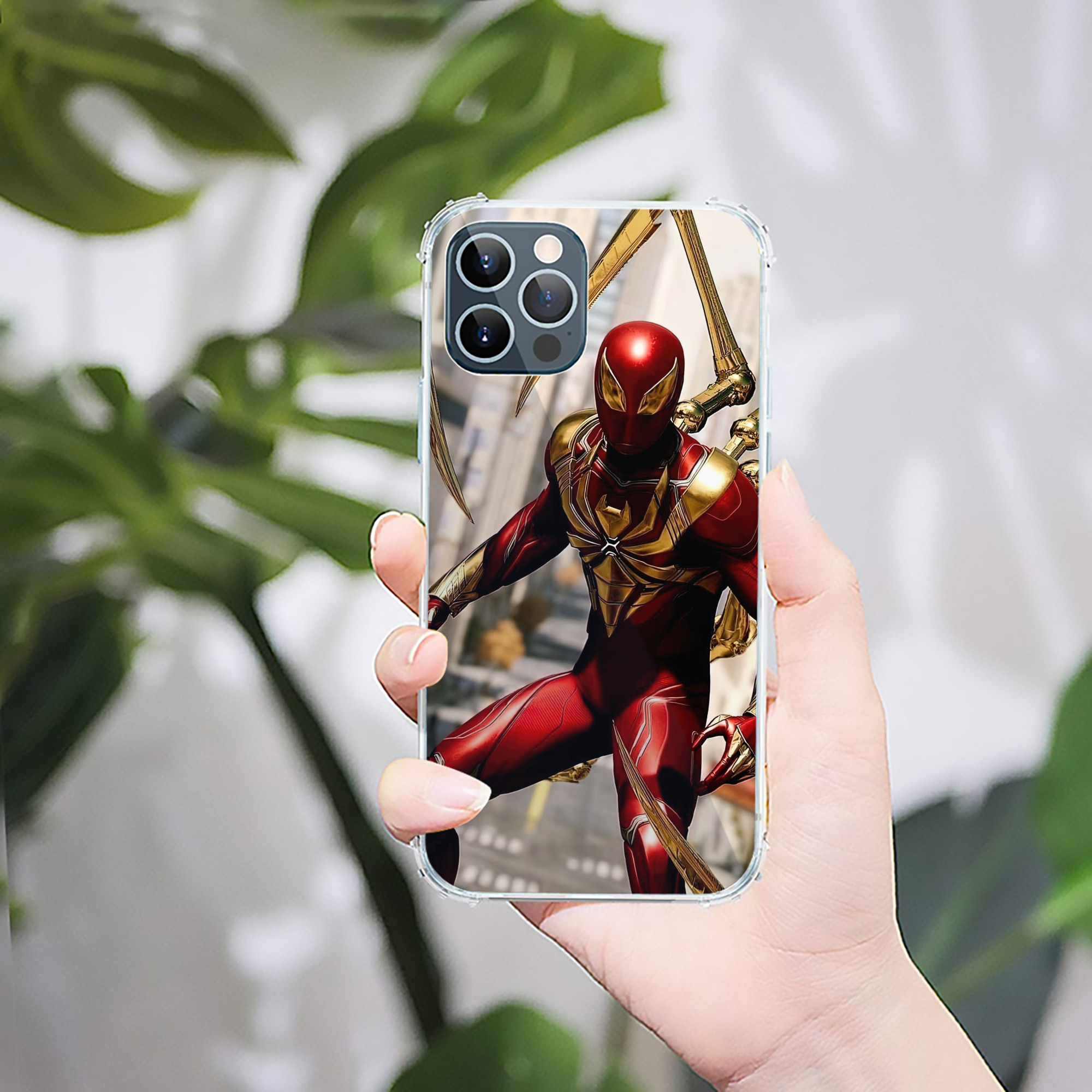 （画像用） Spider Man スパイダーマン 【iPhone 12シリーズ対応】透明スマホケース（クリアソフトケース）